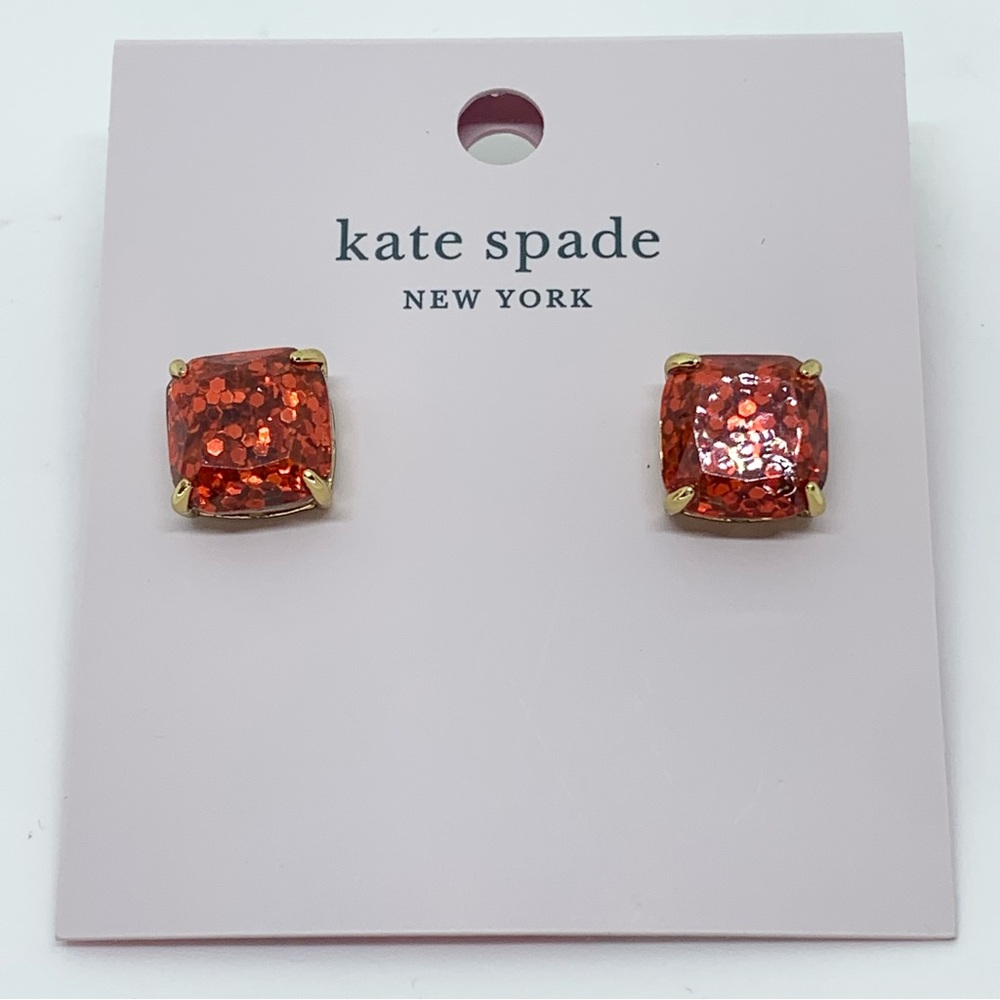 Kate Spade Red Glitter Studs!